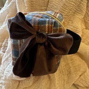 Plaid Bag with Bow Accent
